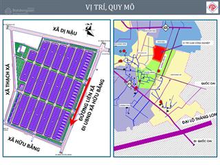 Bán đất cụm cn hữu bằng thạch thất, dt 1000m2. ký trực tiếp cđt,  0962 147 ***