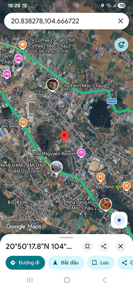 Bán đất thổ cư thị trấn mộc châu sơn la, dt 1800m2, gần 600m2 thổ cư.  0962 147 ***