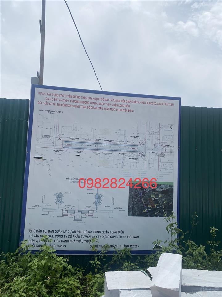Bán nhà tái định cư ngọc thuỵ dt 50m x3.5t mt 4.2m, giá 19,8 tỷ  0982 824 ***