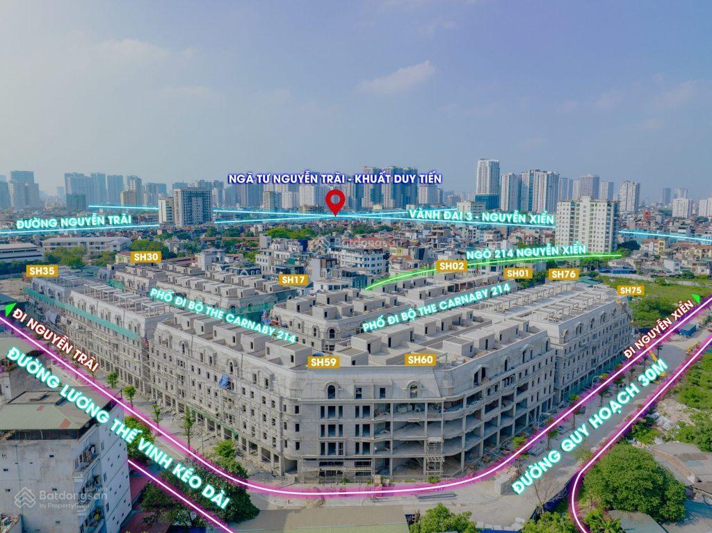 Bán nhà lô góc dt 172m, 2 mặt đường 30m tại dự án 214 nguyễn xiển rue de charme giá chưa đến 500tr