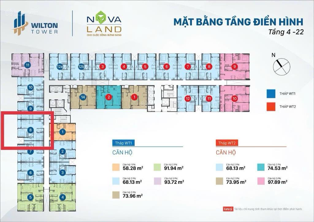 Bán căn hộ wilton tower bình thạnh | 2pn 2wc | 68m² | view hàng xanh | tầng 17