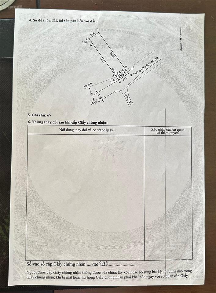 Bán đất thổ cư 107m2  hẻm xe tải  xã bà điểm