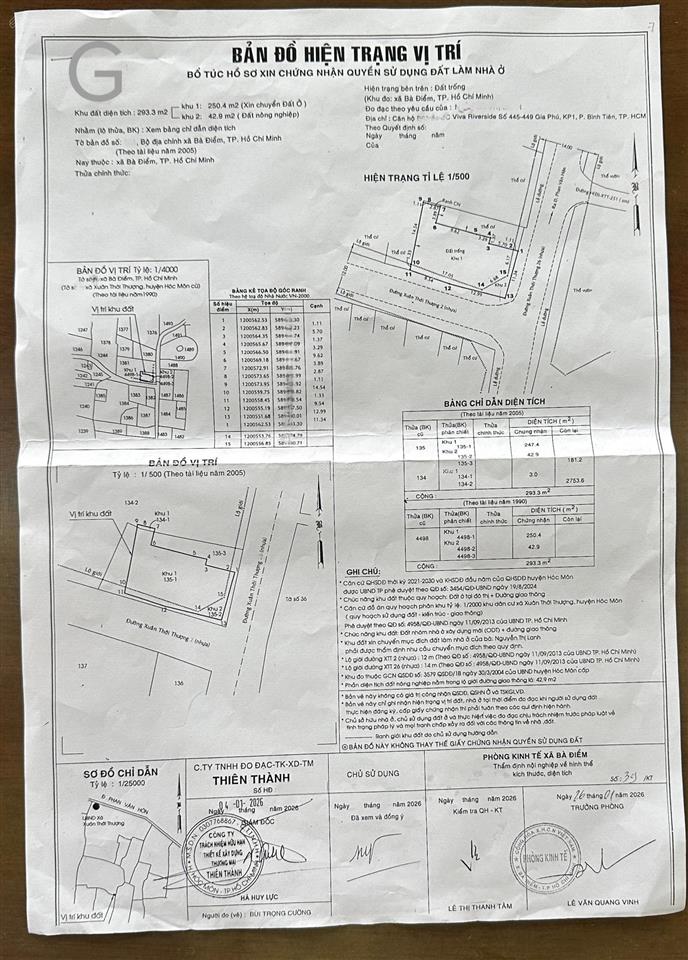 Bán đất 387m2 góc 2 mặt tiền đường nhựa xã bà điểm
