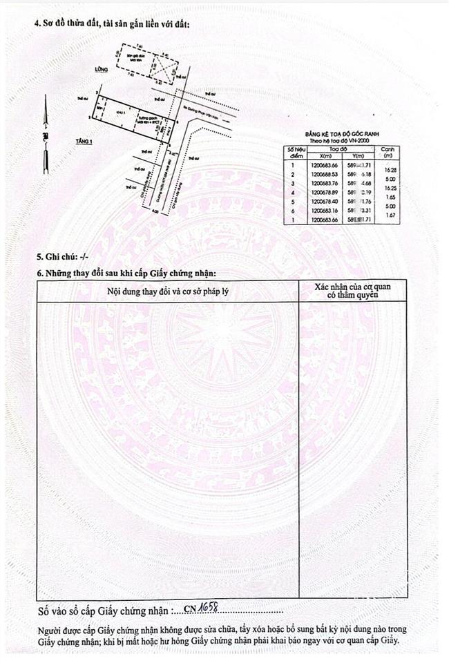 Bán nhà 5m x 18m trệt, lửng, 3 phòng ngủ đường lý thị nê