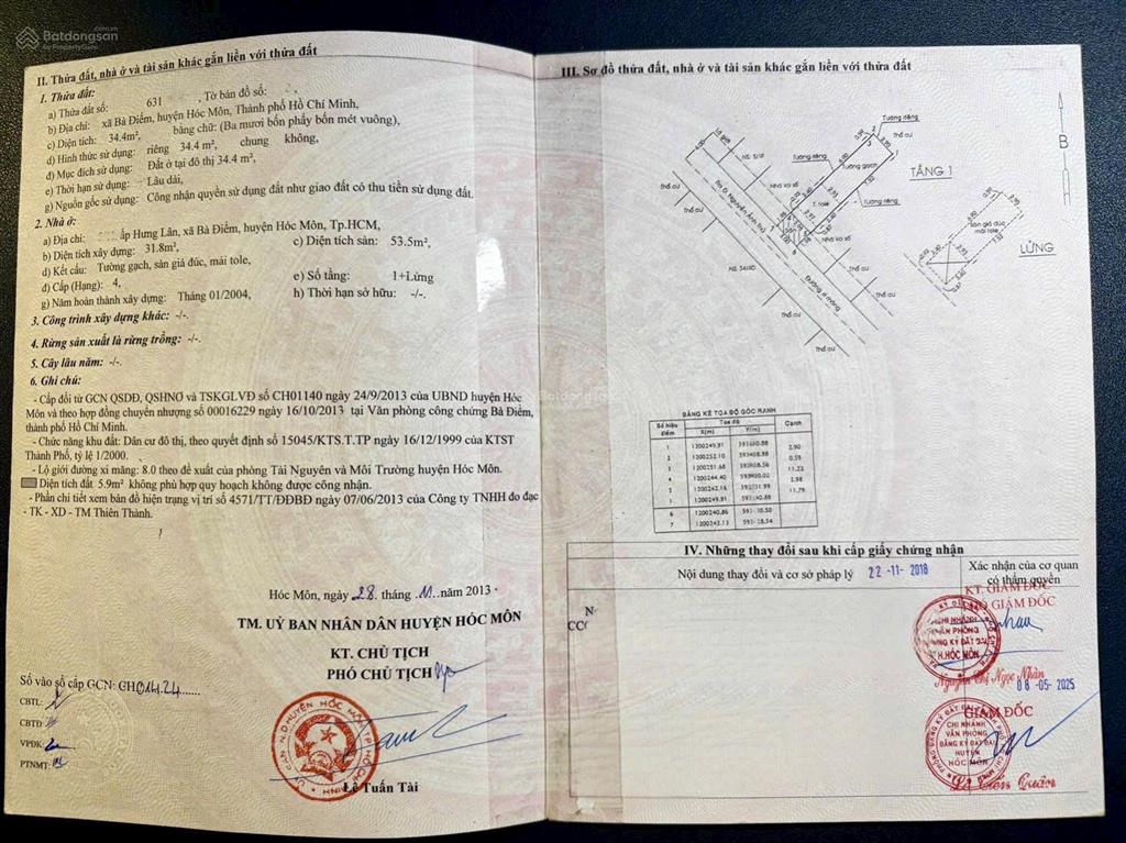 Bán nhà 3 phòng ngủ ngay ngã tư trung chánh, xã bà điểm