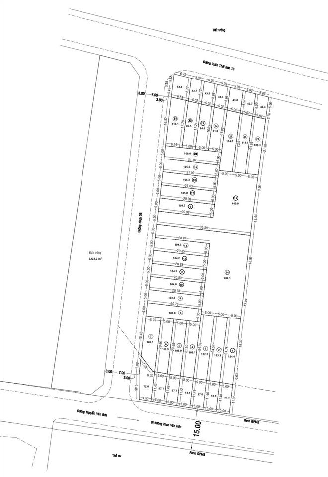 Bán đất thổ cư 162m2 mặt tiền nguyễn văn bứa xã xuân thới sơn