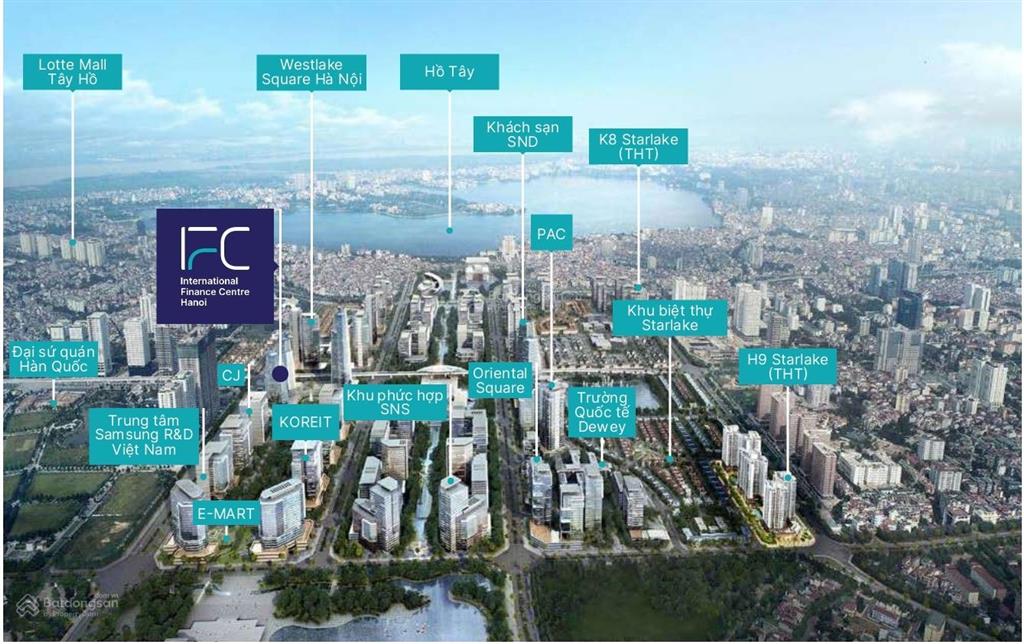 Cho thuê văn phòng hạng a tòa nhà ifc hanoi từ 100m2  ngoại giao đoàn  kđt starlake