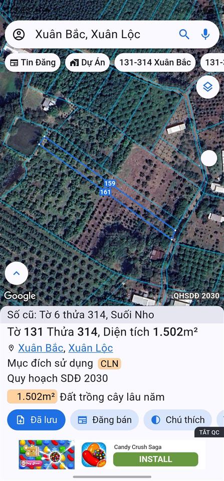 Bán đất vườn 1,5 sào huyện định quán, đồng nai