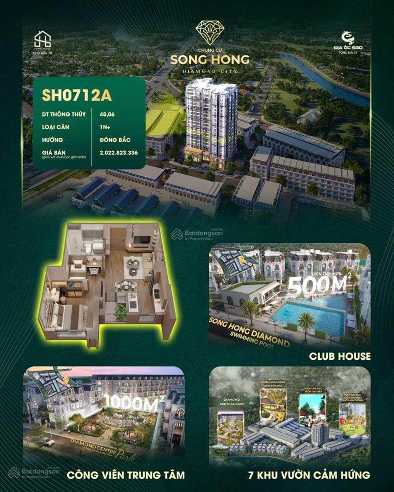 Chính chủ bán căn hộ sông hồng diamond city