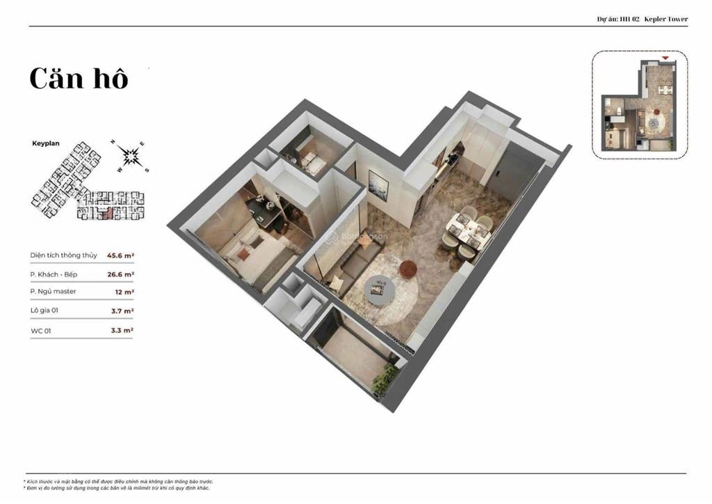 Bán nhanh căn 1pn kepler hh02 chỉ 4.5 tỷ bao toàn bộ thuế phí
