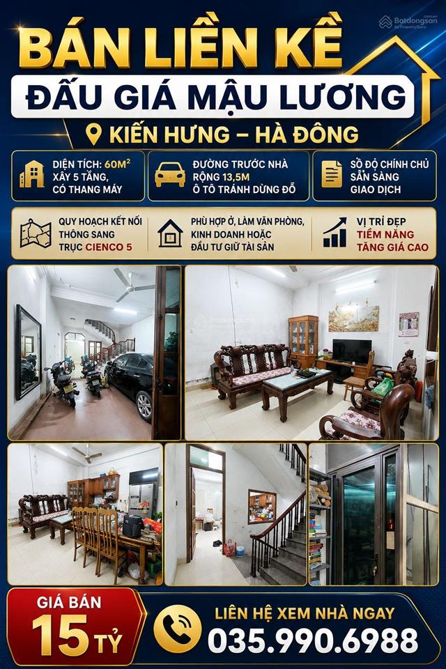 Bán liền kề đấu giá mậu lương kiến hưng, hà đông