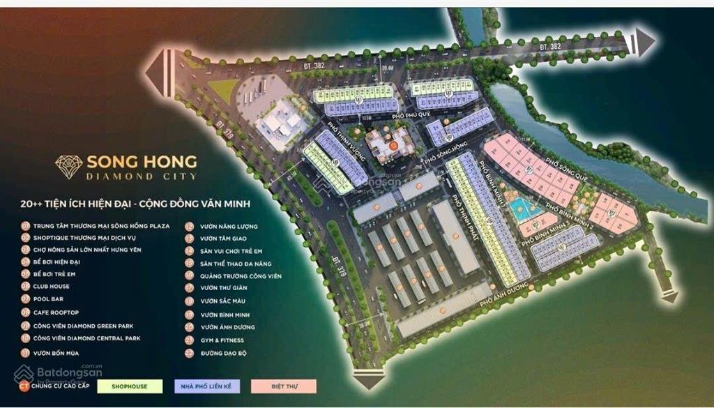 Bán căn hộ 2pn sông hồng diamond city hưng yên
