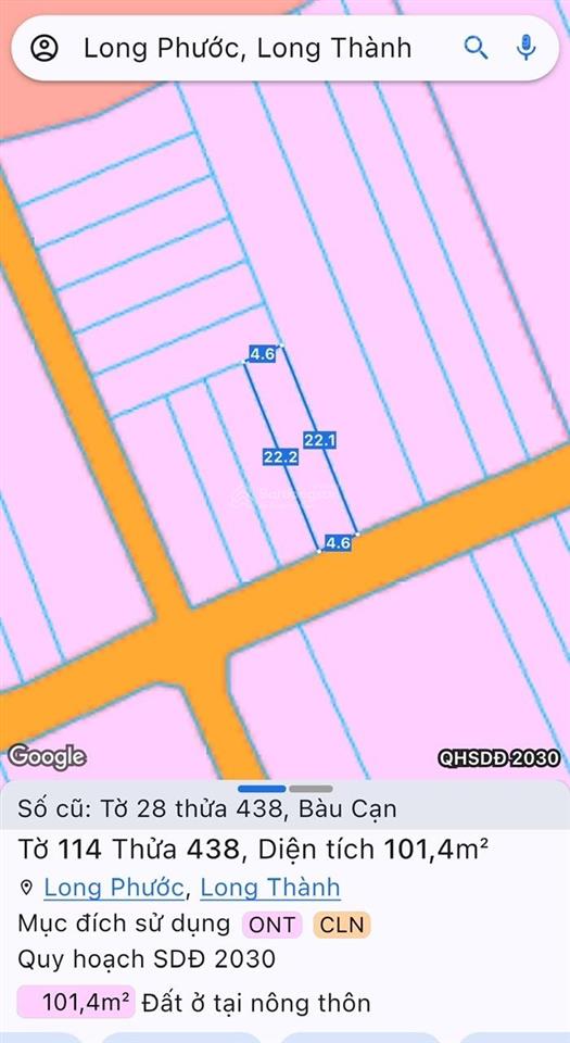 Cần bán gấp lô đất full thổ cư  gần kcn tân hiệp bàu cạn