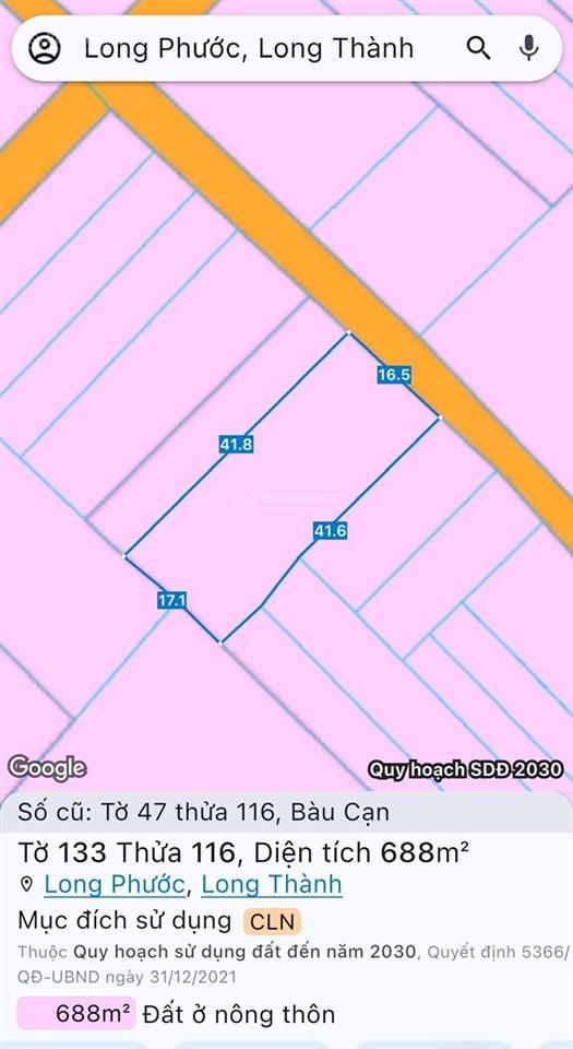 Chính chủ gửi bán đất ấp 1 bàu cạn, long thành