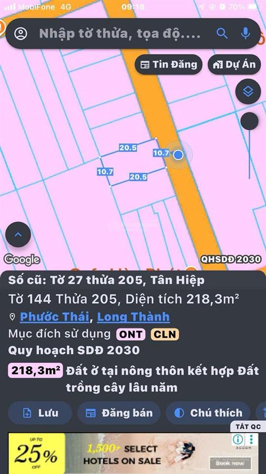 Cần bán gấp đất thổ cư có nhà phước thái,
