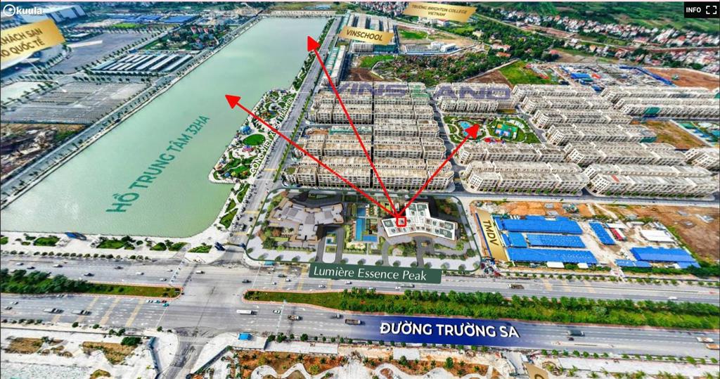 Căn hộ cao cấp 1n, diện tích 46,1m2 dự án lumiere essence peak mas cổ loa giá rẻ nhất dự án.