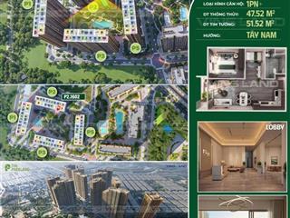 Bán gấp căn 1pn + diện tích 47,52m2 tòa p2 dự án impera ocean city giá rẻ nhất dự án, tầng 16 đẹp