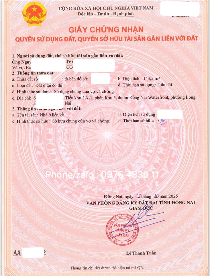 Chủ kẹt bank cần bán gấp căn nhà phố đã có sổ hồng gđ 1 khu đô thị izumi city.   0976 483 ***