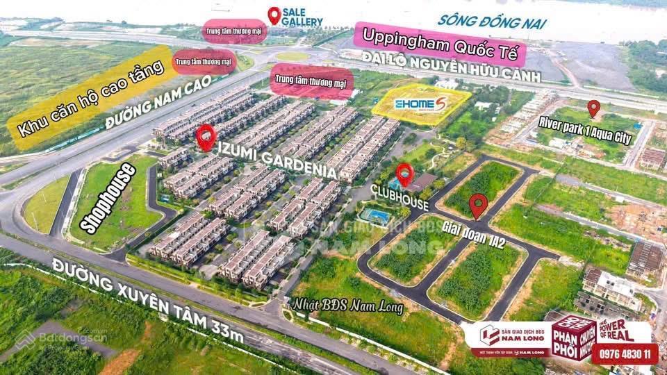 Bán shophouse dự án izumi city nhà 3 lầu 1 lửng mặt tiền đ 60m sổ hồng riêng sở hữu lâu dài hđmb