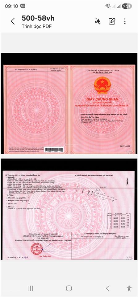 Đất mặt tiền ql1a.vạn hưng vạn ninh
dt 207.4m2 ngang 5m . khu kinh doanh sầm uất. giá tốt