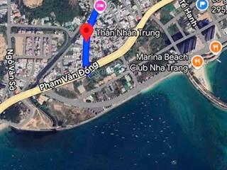 Lô đất mặt tiền thân nhân trung gần biển và bến du thuyền nha trang. lô hai mặt tiền đường rộng 20m