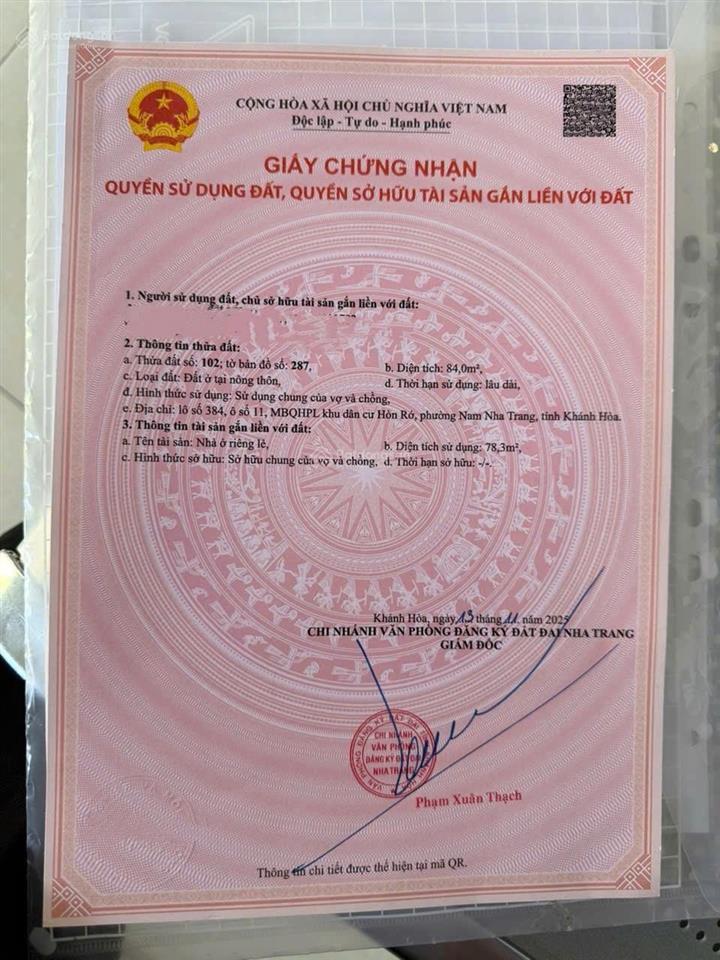 Cần tiền bán nhanh căn nhà phan huy ích hòn rớ 1 nha trang. chỉ 4 tỷ680tr thương lượng