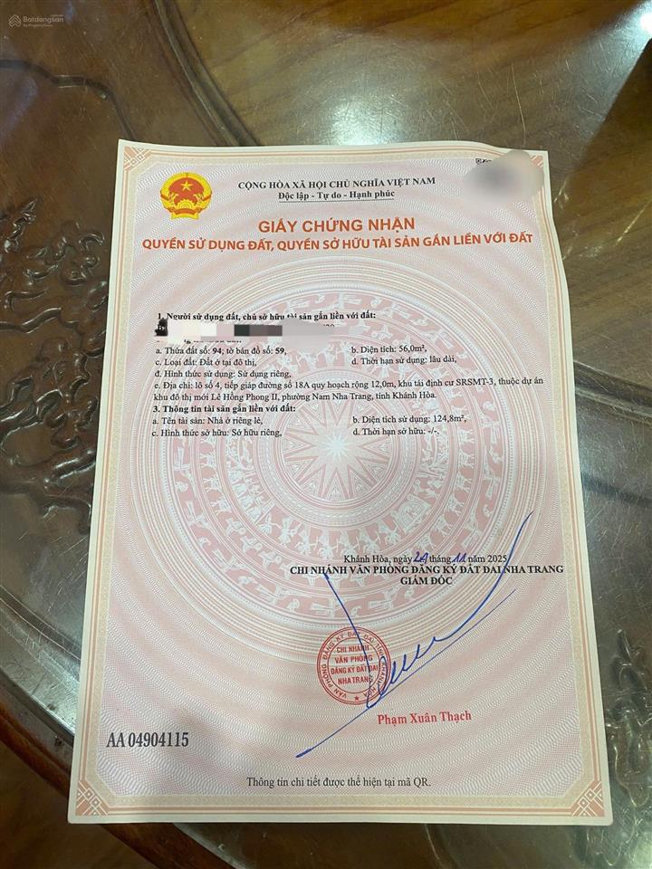 Bán nhà mặt tiền khu đô thị hà quang 2 có sổ