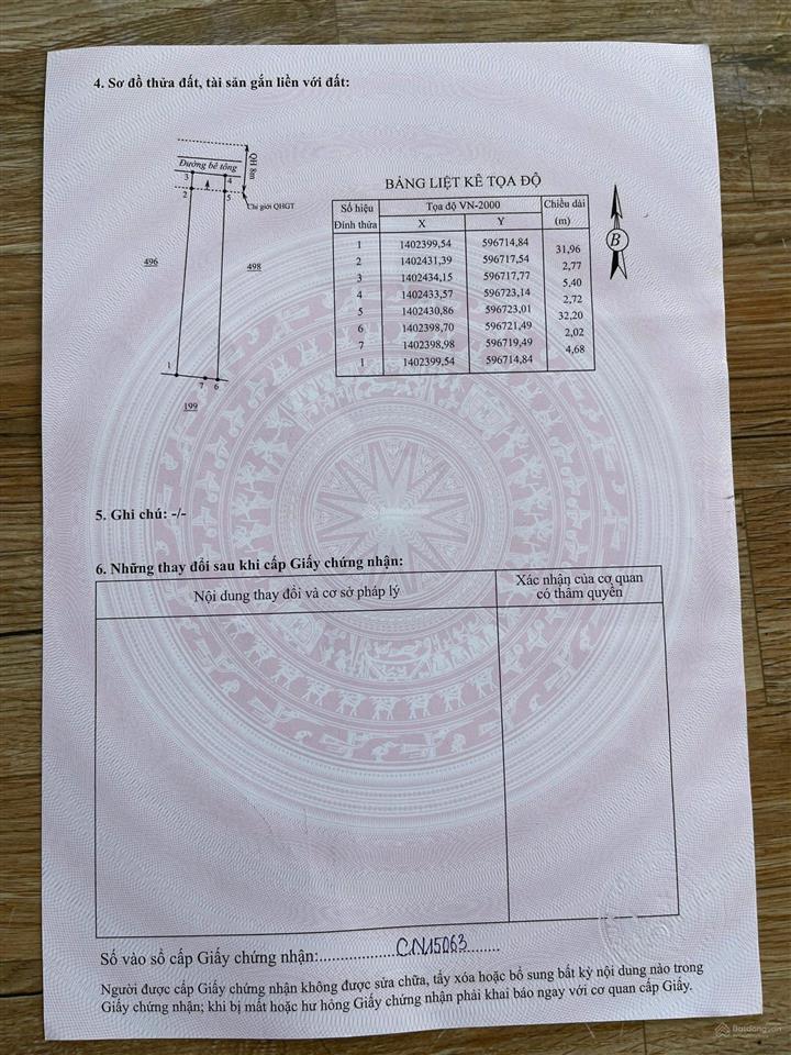 Bán đất thổ cư vạn hưng  vạn ninh dt 210.3m². ngang 5,4m  nở hậu 6,7m