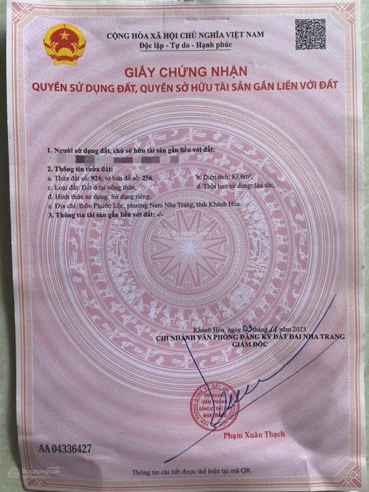 Bán đất phước lộc  phước đồng ngay vòng xoay