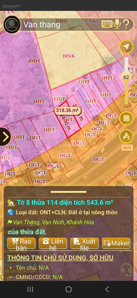 Bán đất thôn tân dân . mặt tiền ql1a