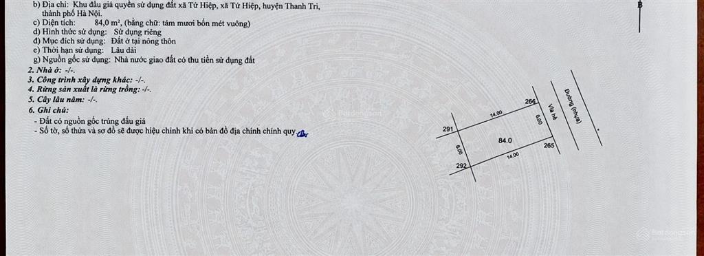 Siêu hiếm đất đấu giá tứ hiệp  dt 84 m2, mt 6 mét, vỉa hè, giá 22 tỷ