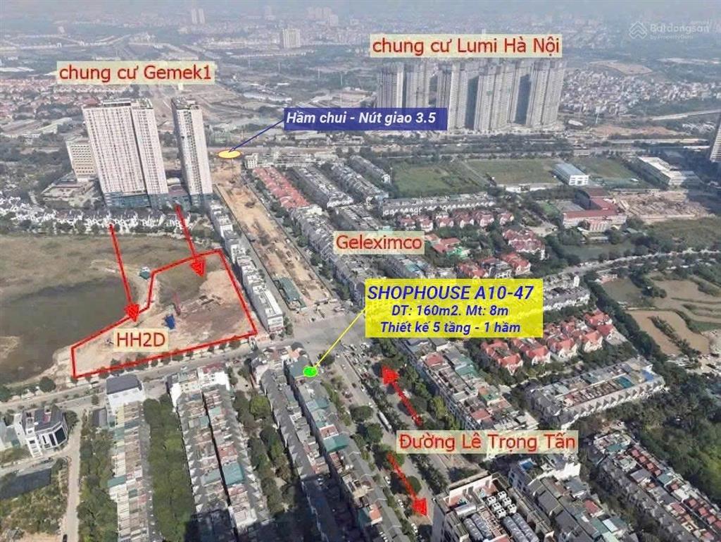 Bán căn shophouse a10 ô 47 mặt đường lê trọng tấn