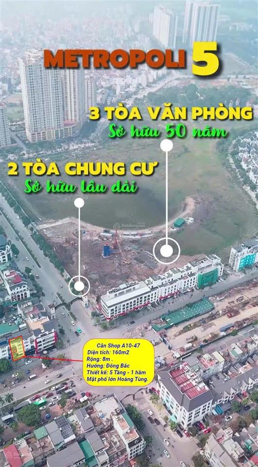 Bán căn shophouse a10 ô 47 mặt đường lê trọng tấn