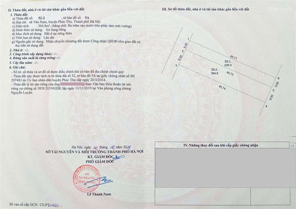 Bán đất ở nông thôn 365m2,  0934 343 ***