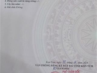 Bán đất tại thị trấn đăk rve, 1,5 tỷ, 7480 m2, mặt tiền 25m, pháp lý đầy đủ