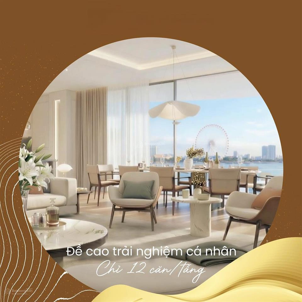 View sông! bán căn hộ cao cấp 2pn 73m2  mt quy mỹ, q. hải châu
