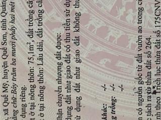 1.503,2m đất ở quế mỹ quế sơn quảng nam