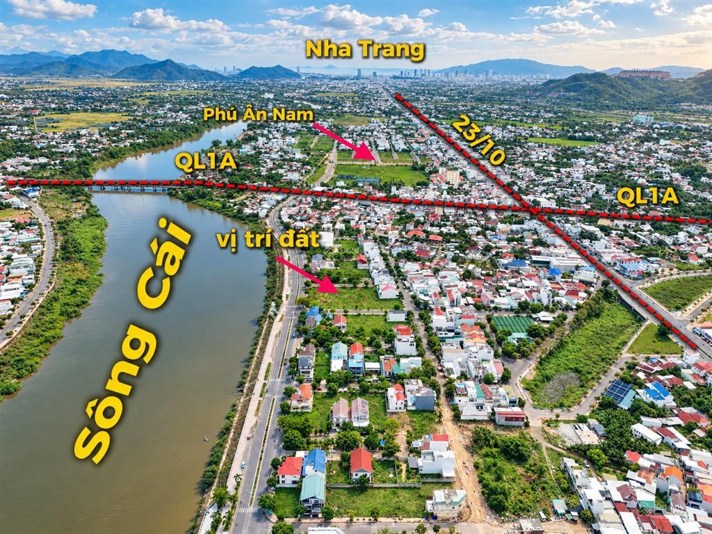 Lô biệt thự 333m2  kđt nam sông cái  diên khánh  chỉ 19tr/m2  có sổ hồng