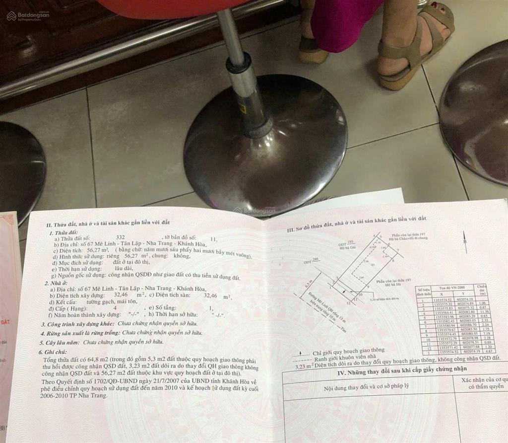 Đất đường mê linh khu bàn cờ tttp nha trang  xây dựng 7 tầng  giá tốt đầu tư 12 tỷ 500 triệu