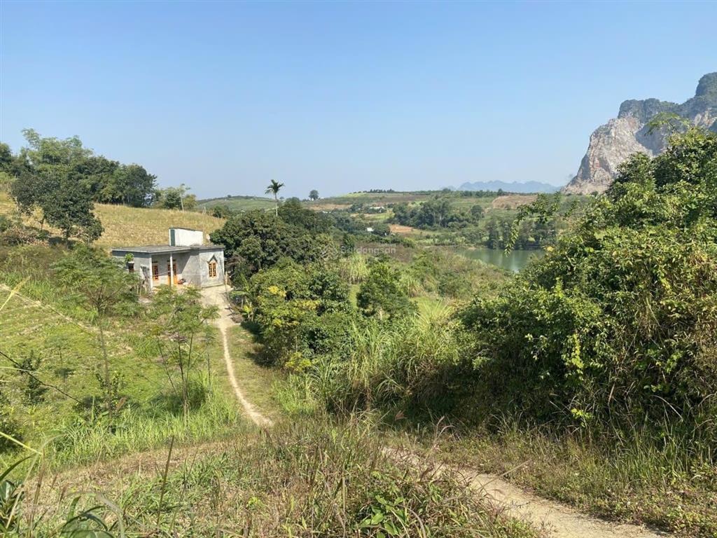 Bán 4.869m² đất nghỉ dưỡng view hồ mười tại cao phong, có nhà, đường bê tông, đã cải tạo