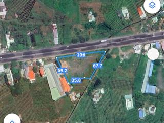 Bán đất thổ cư 4235.4m2, sổ hồng chính chủ, mặt tiền 100m, thổ cư 300m2, giá 26 tỷ vnd.
