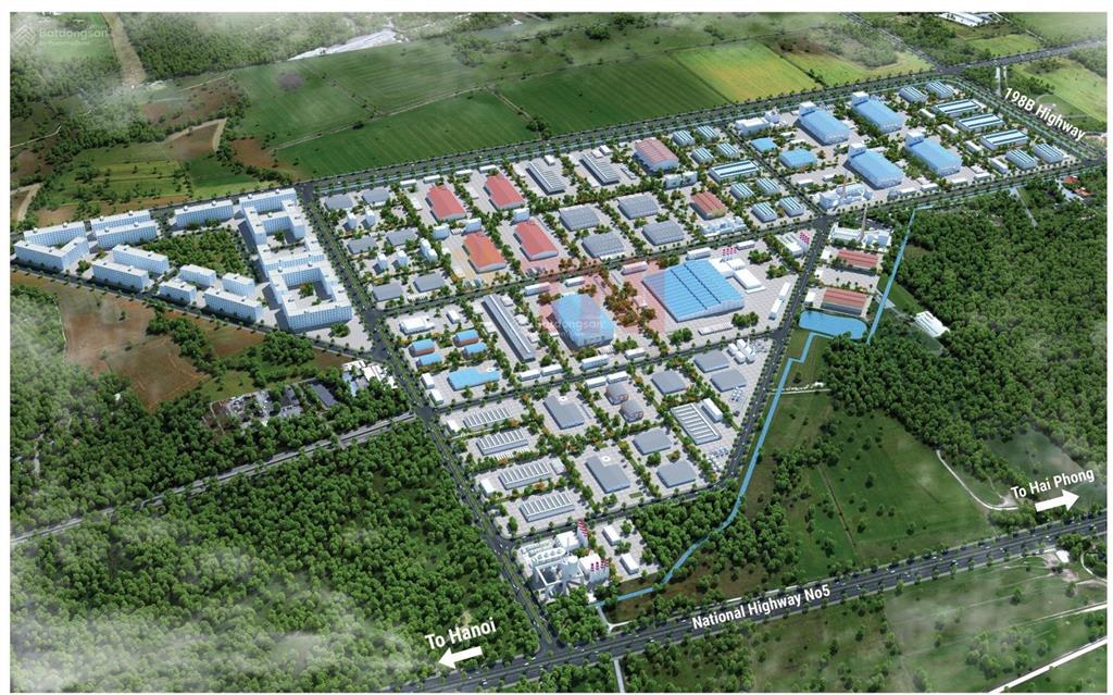 Bán đất kcn diện tích 1ha tại khu công nghiệp minh quang  tỉnh hưng yên. gía bán 120$/m2.