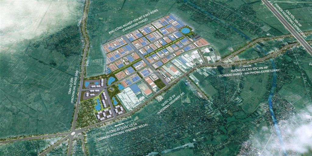Bán đất kcn diện tích 11,5ha tại khu công nghiệp yên mỹ ii, tỉnh hưng yên. giá bán từ 127135$/m2.