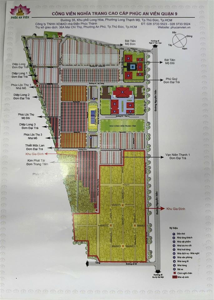 Gia đình cần bán lại lô gia tộc 76m2 tại nghĩa trang phúc an viên, quận 9