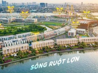 Đv07 căn shohouse view sông + 100m2 sân vườn sau nhà tự cải tạo giá trị sống cực hưởng thụ.