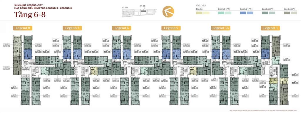 Sunshine legend city studio đơn giá chỉ 53tr/m2 1 căn ngoại giao