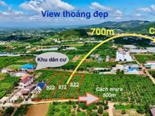 Bán Đất Ven Đà Lạt 872m² Thổ Cư 100m² – View Đồi Núi Đẹp, Giá Chỉ 2,9 Triệu/m²