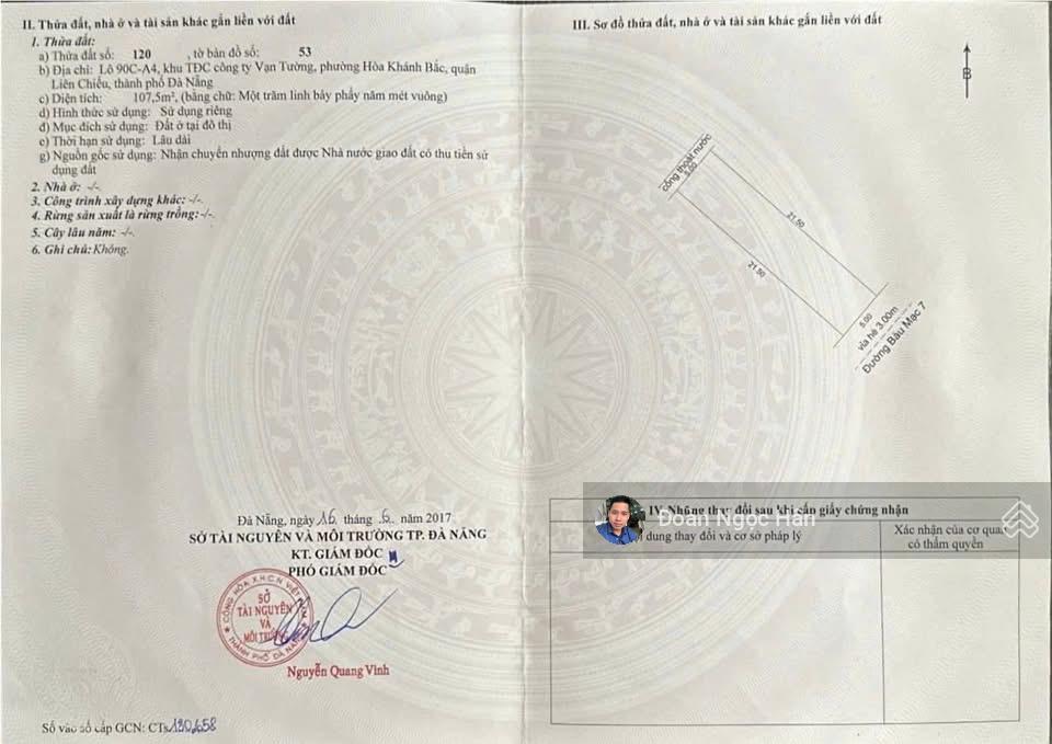 Vị trí sát biển còn lô đông nam khu bàu mạc giá tốt trong phân khúc