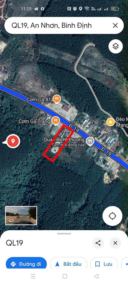 Đất mặt tiền quốc lộ 19, thôn phú danh, xã hra, mangyang, gia lai