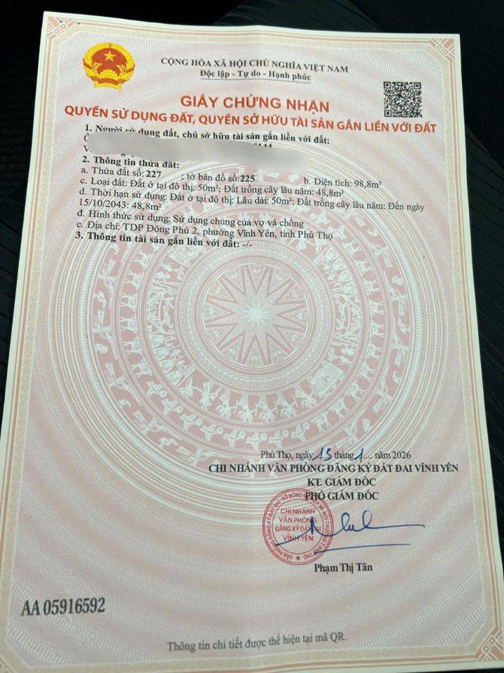 BÁN GẤP LÔ ĐẤT ĐẸP VIEW HỒ ĐÔNG PHÚ 2 ĐỒNG TÂM 100m2 MT5m ĐƯỜNG Ô TÔ SẴN SỔ 2,1X TỶ SĐCC 0988296228